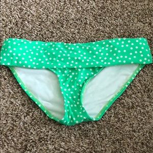 Bikini green polka dot bikini bottom